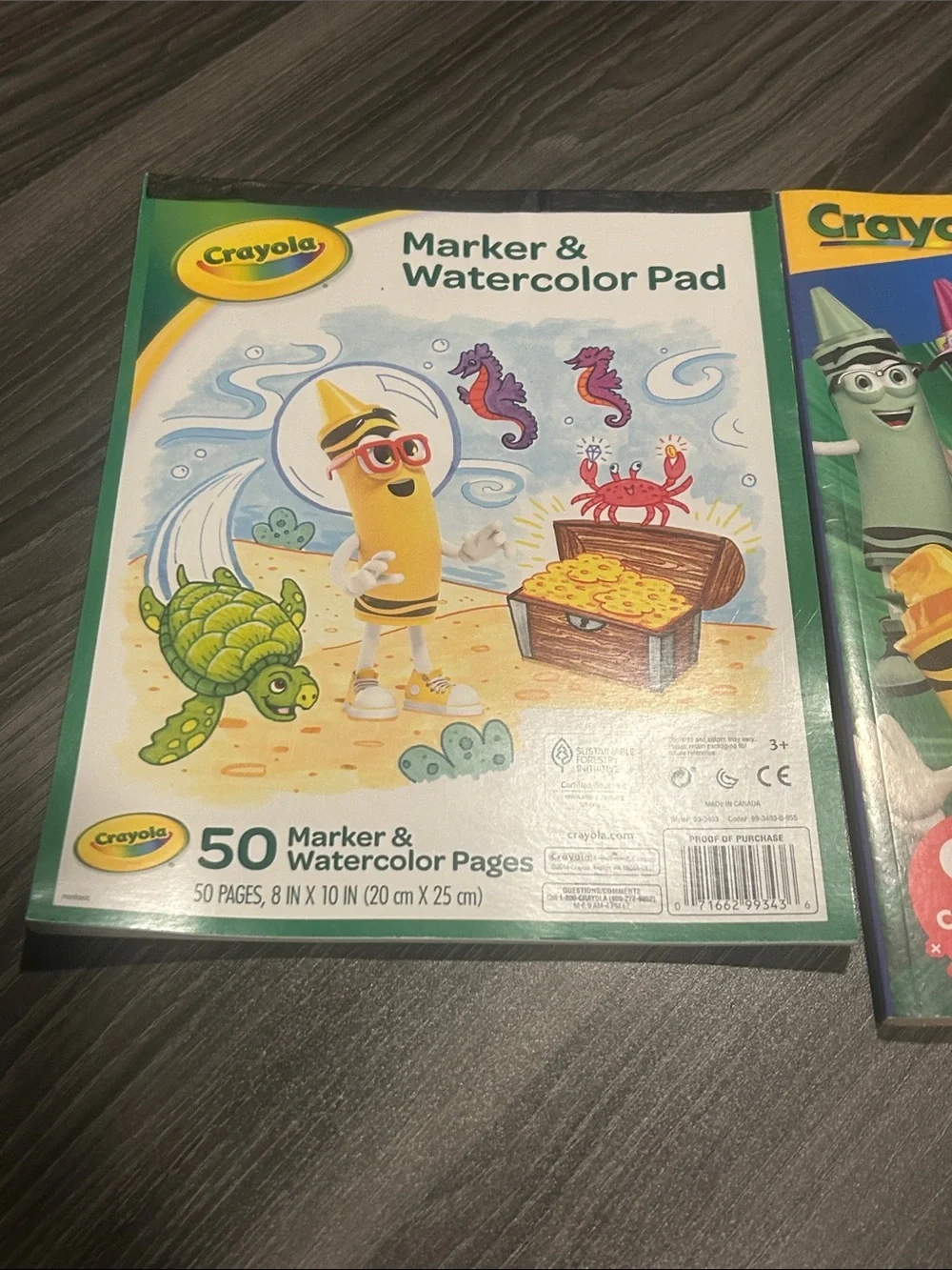 Crayola Coloring Books with Green and Multicolor Covers